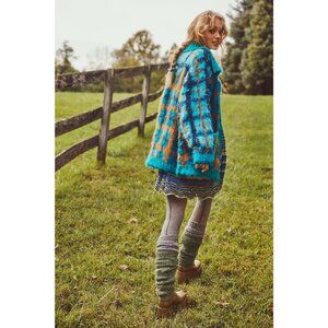 Free People Harper Cardi in Autumn Lake Combo NEW